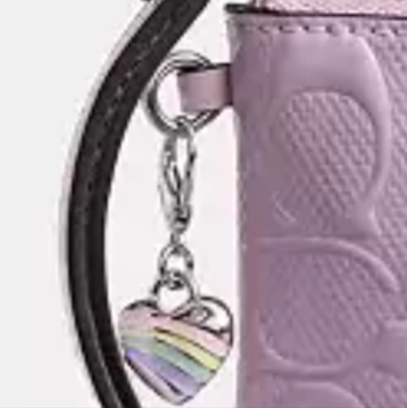 Coach Lavender Embossed Wristlet - Picture 5 of 5